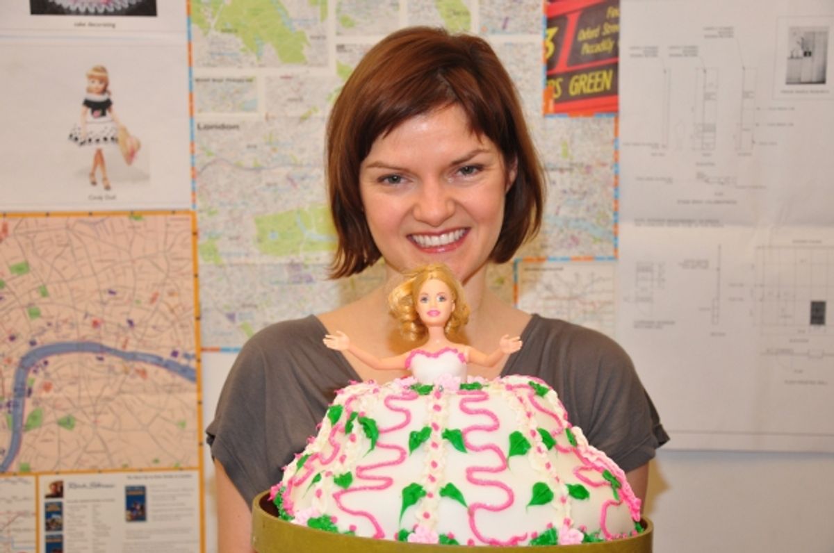 Mary Bacon with her Sindy Doll Cake at 